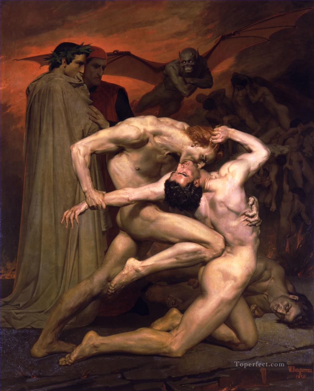 William Dante y Virgile au Enfers William Adolphe Bouguereau Pintura al óleo